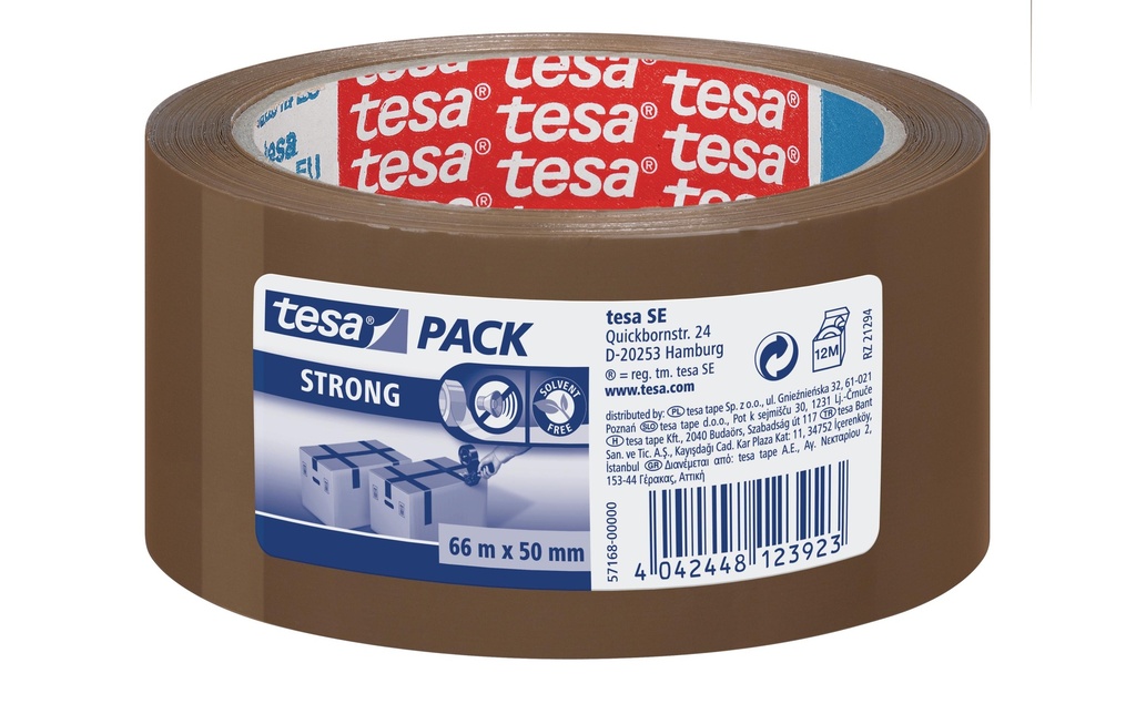 tesa Ruban adhésif strong 50 mm x 66 m, 1 rouleau Brun
