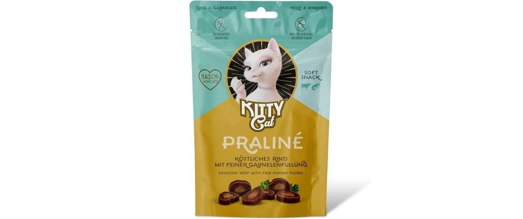 KITTY Cat Collation pour chat KittyCat Praliné bœuf, crevette 10 x 50 g