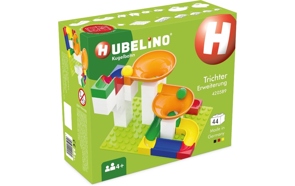 Hubelino Circuit de billes Extension de l'entonnoir 44 pièces