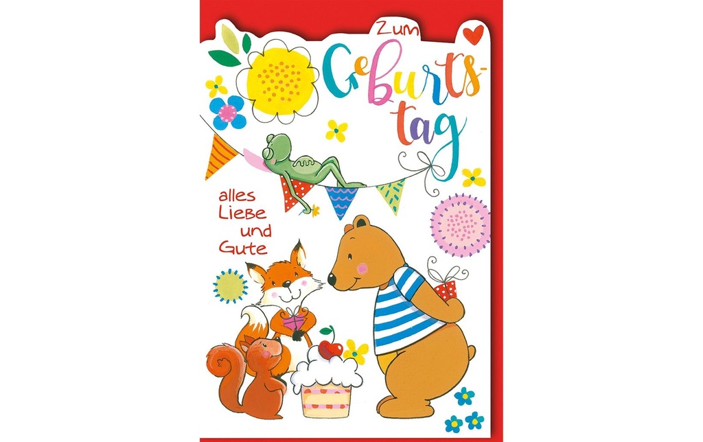 Braun + Company Carte de félicitations Anniversaire d'enfant 11.5 x17 cm, enveloppe incluse