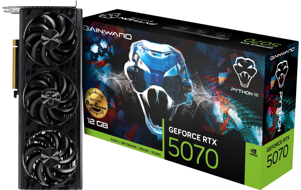 Gainward Carte graphique GeForce RTX 5070 Python III OC 12 GB GDDR7