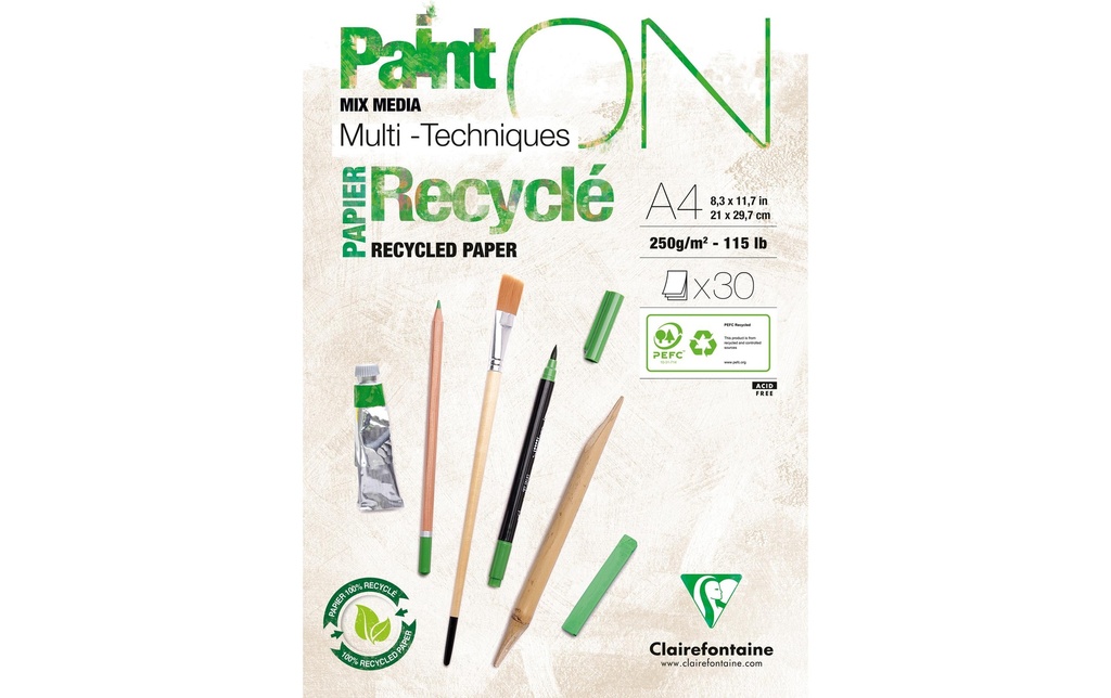 Clairefontaine PaintON Block Recyclage 21 x 29.7 cm