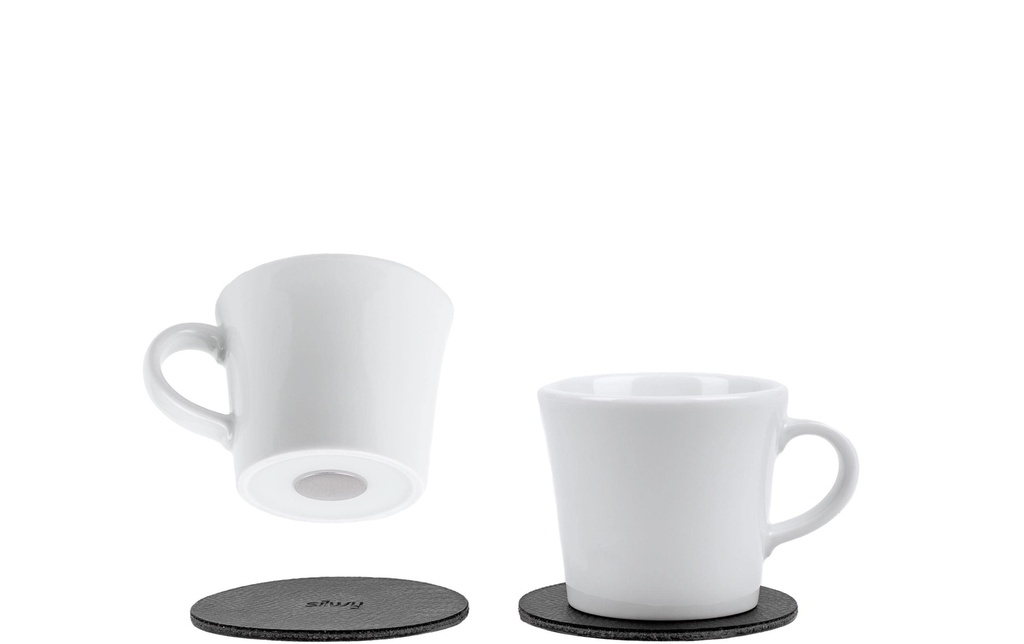Silwy Tasses à expresso magnétiques en porcelaine
