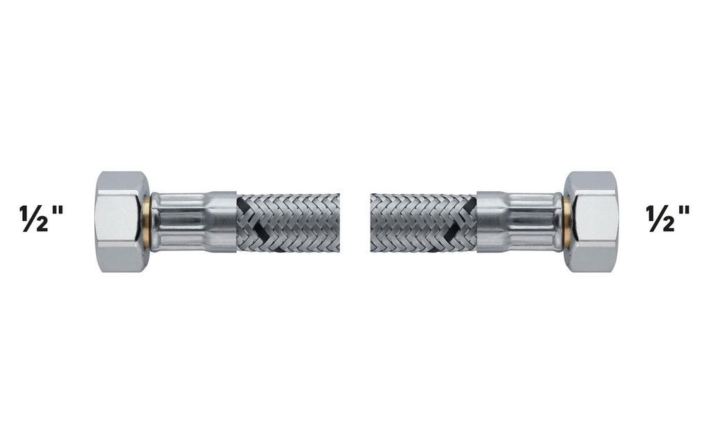 Flexo Tuyau de raccordement DN8 F x F 1/2 x 1/2 / 50 cm