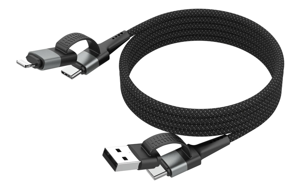 Ansmann Câble magnétique USB-A ou USB-C vers USB-C 120 cm