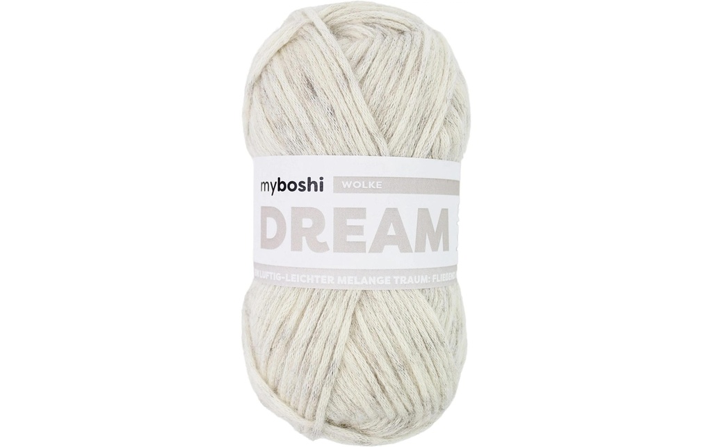 myBoshi Laine Nuage de rêve Ivory chiné, 50 g, 95 m