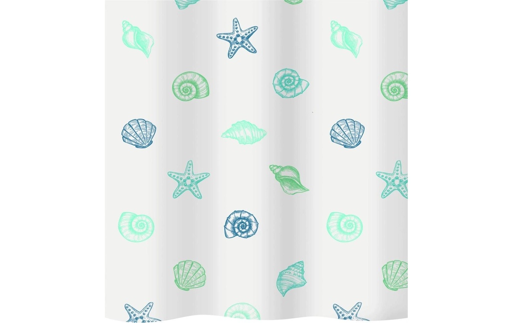 diaqua® Rideau de douche Mare 180 x 180 cm, Bleu/Blanc