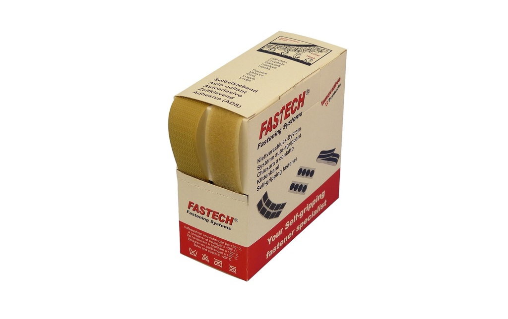 FASTECH Boîte de bande auto-agrippante Beige