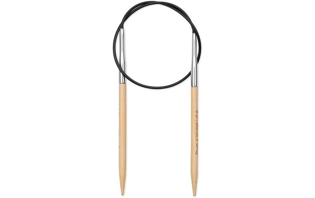 Prym 1530 Aiguille à tricoter circulaire BAMBUS 4.00 mm, 40 cm