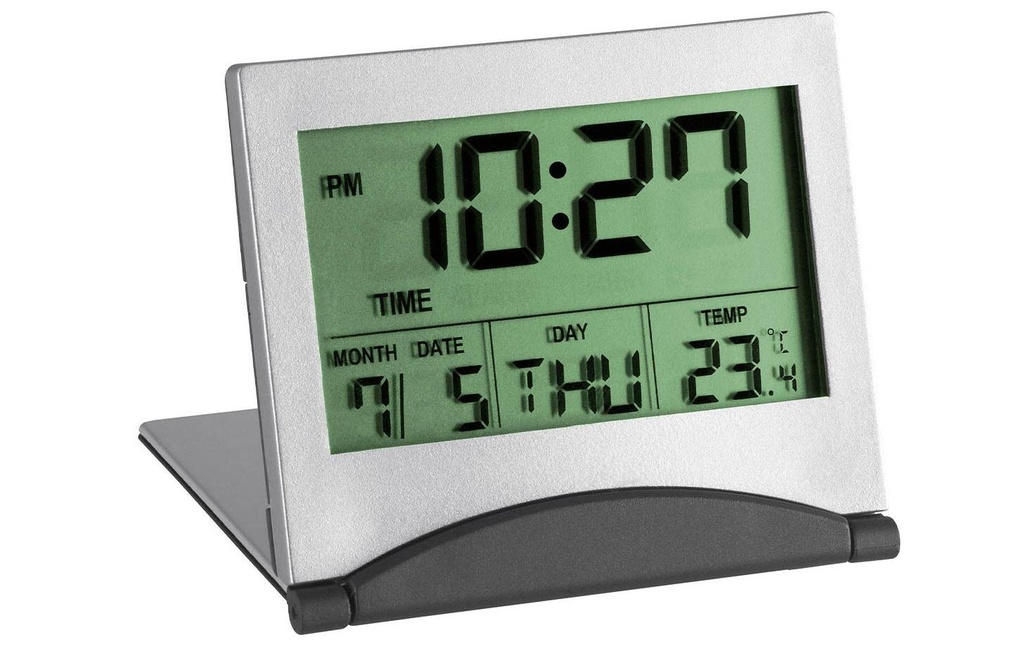 TFA Dostmann Réveil multifonctionnel Argent