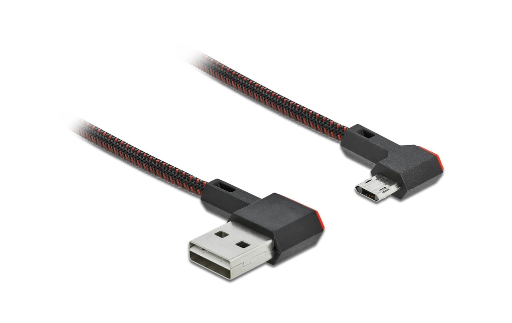Delock Câble USB 2.0 EASY-USB, coudé USB-A - Micro-USB B 1 m