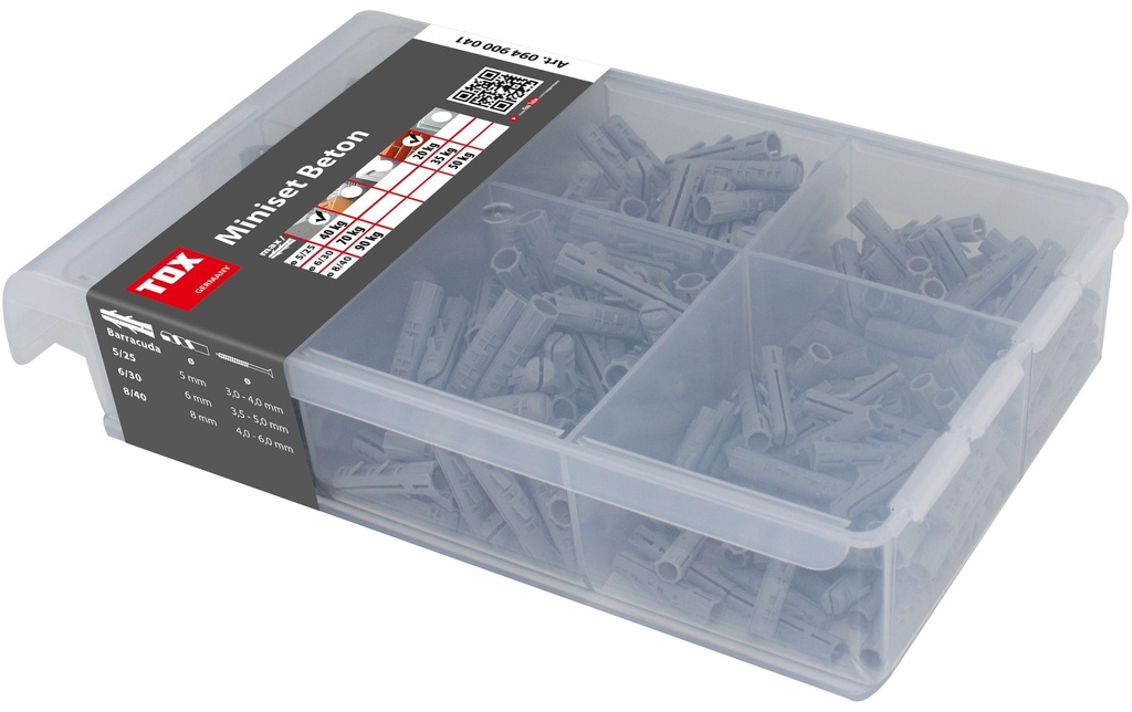 Tox-Dübel Mini set Concret Barracuda 6/30 100 Pièce/s